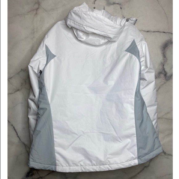 NEW COLUMBIA THERMAL COIL JACKET LARGE White Grey - Picture 2 of 12
